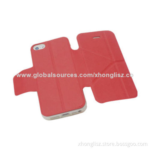 Flip Case for iPhone 5/5S, with TPU Back Cover/Various Colors Available